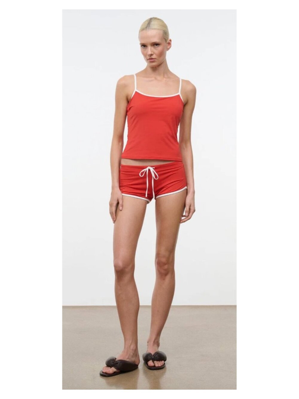 Staud Cleon Tankini Top Tomato NWT Size L